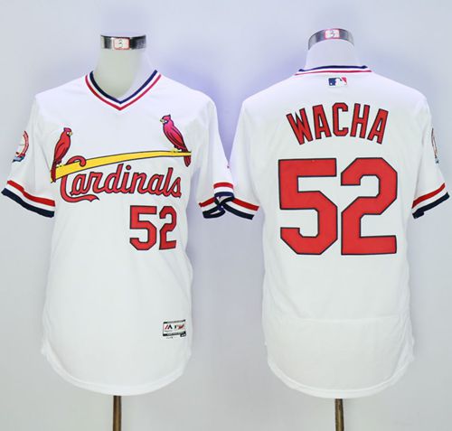 Cardinals #52 Michael Wacha White Flexbase Authentic Collection Cooperstown Stitched MLB Jersey